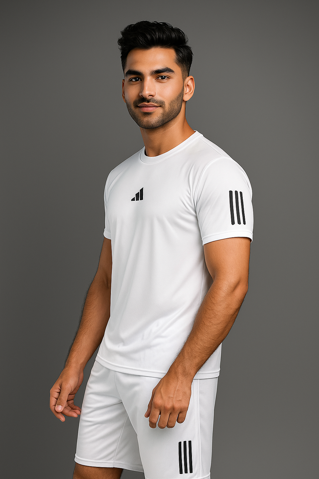 Adi Dri-Fit T-Shirt & Shorts Set White
