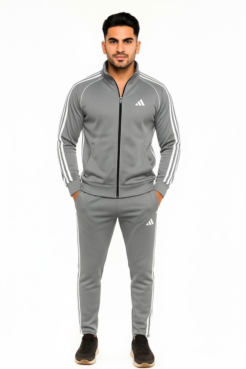 Adi Premium Tracksuit-Tri-Liner Grey