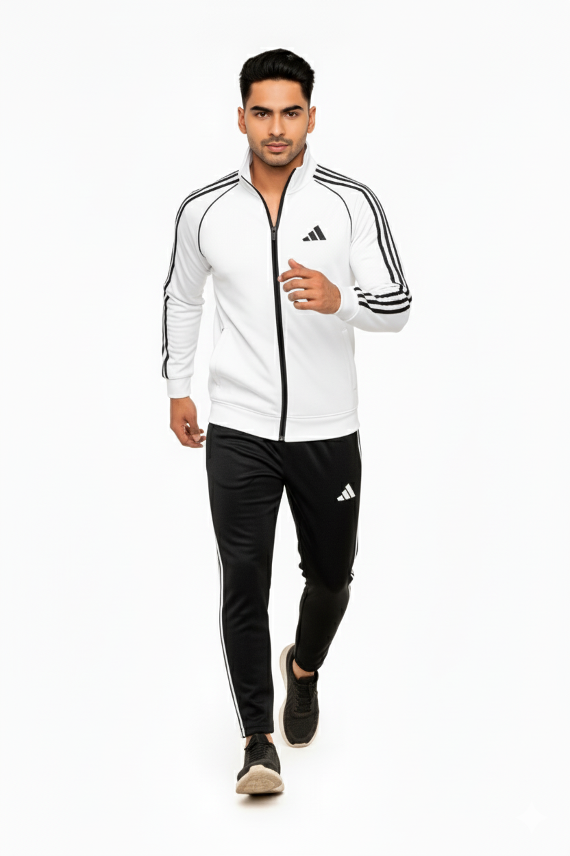 Adi Premium Tracksuit-Tri-Liner White