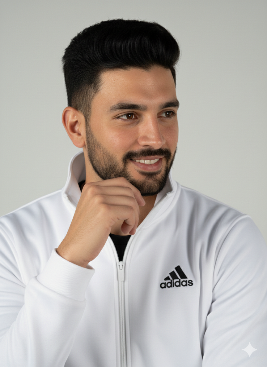 Adi Premium Tracksuit White