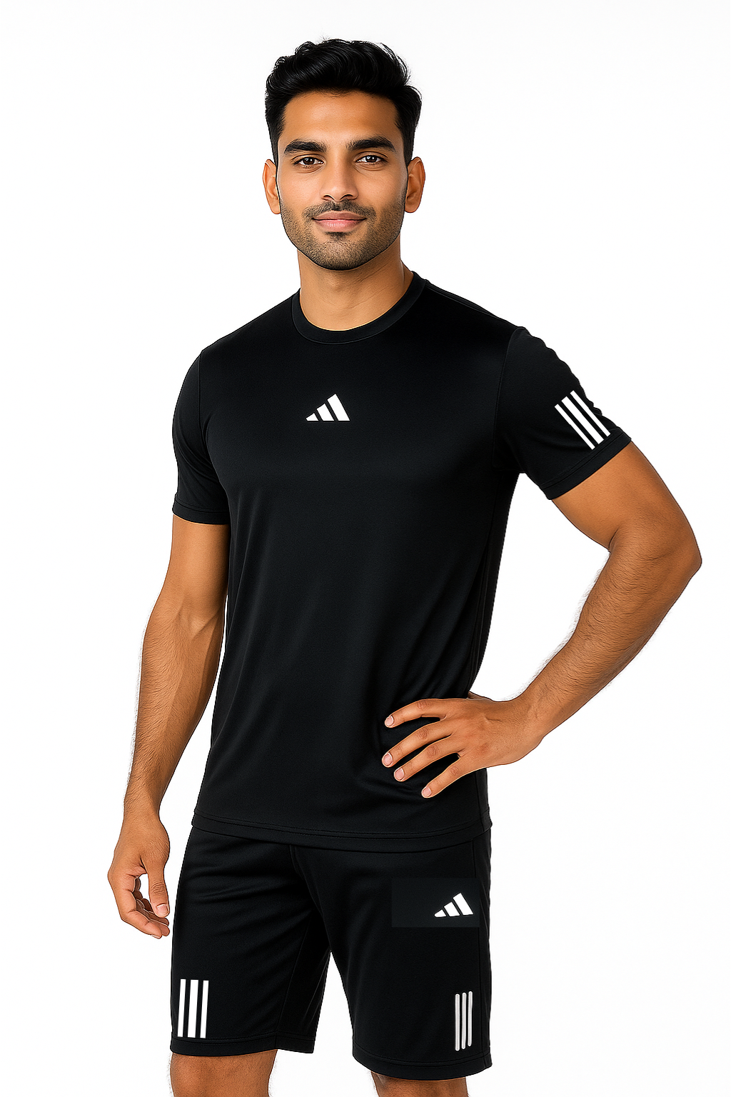 Adi Dri-Fit T-Shirt & Shorts Set Black