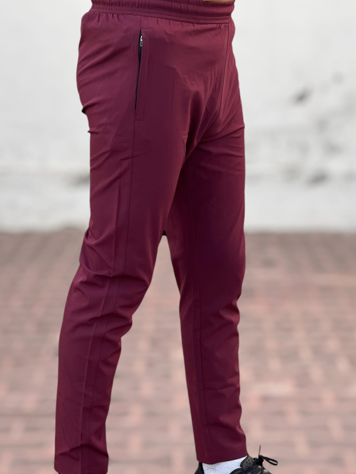 Sport Micro Stretch Trousers Maroon