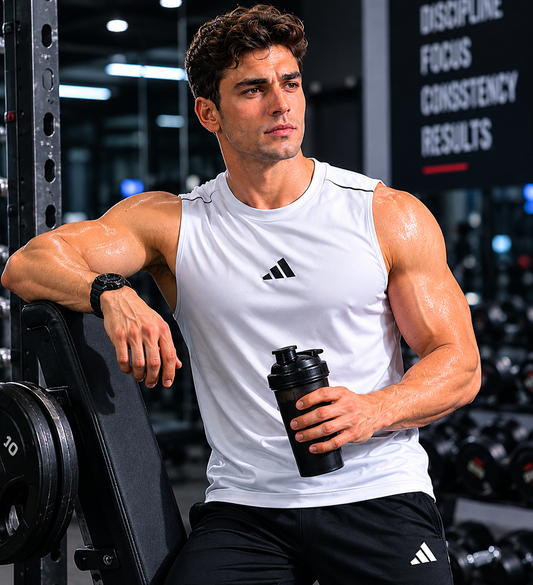 Adi Dri-Fit Sleeveless Shirt White