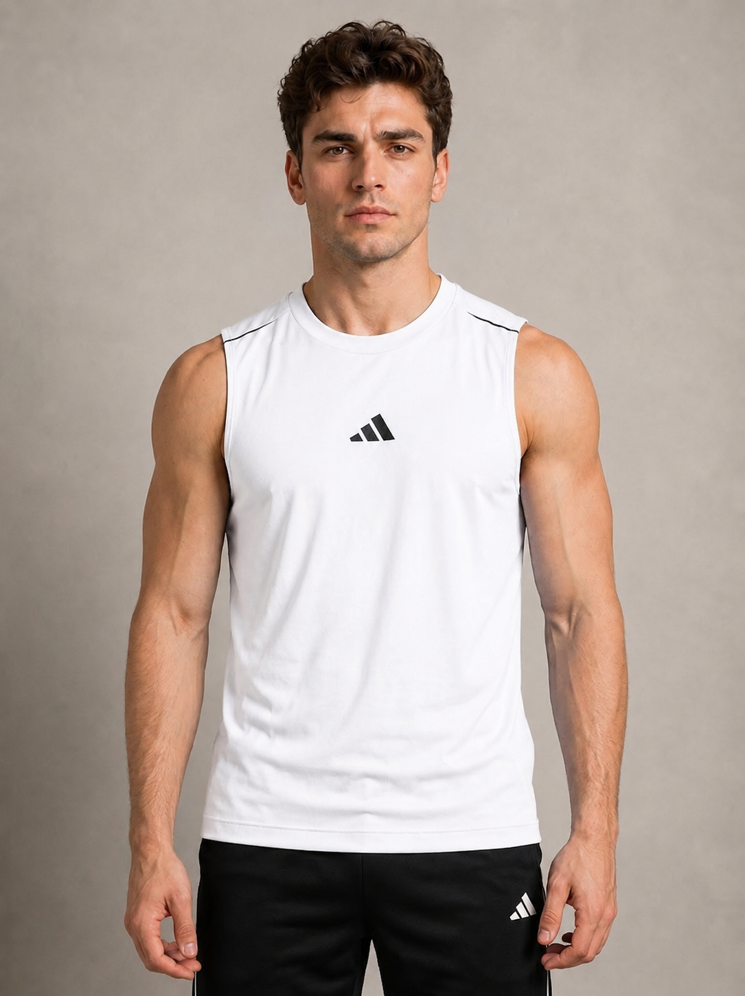 Adi Dri-Fit Sleeveless Shirt White