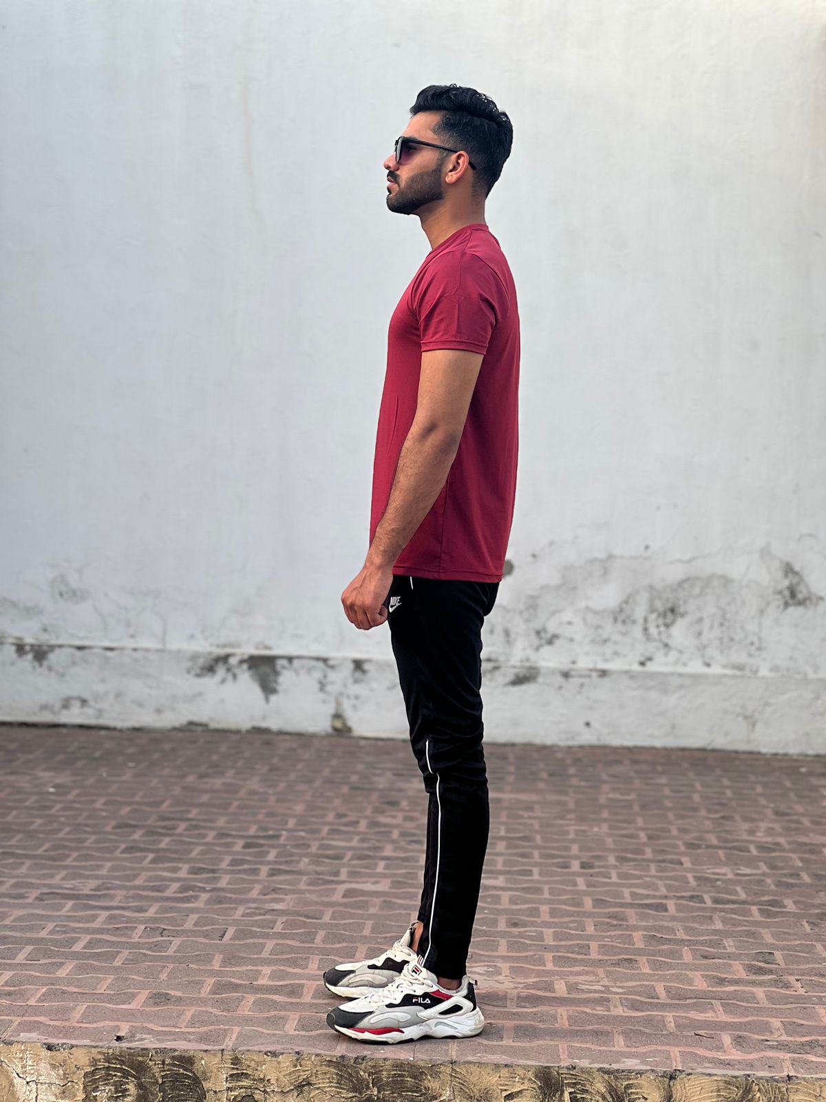 ADS Premium Tracksuit Black Maroon