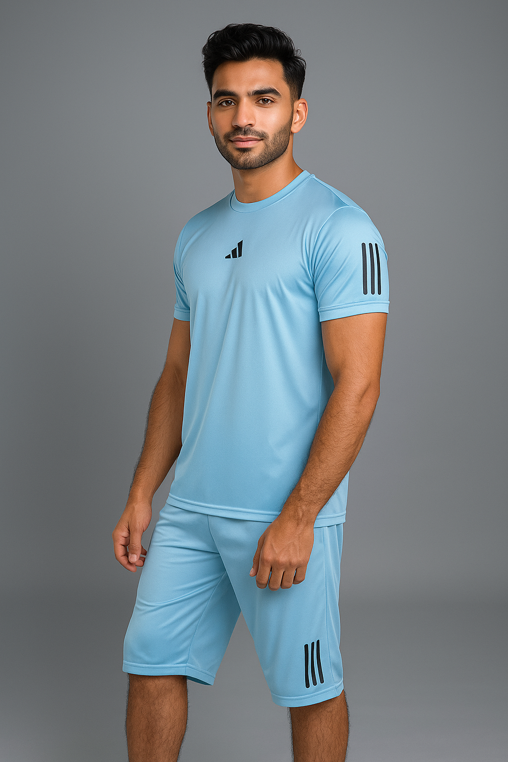 Adi Dri-Fit T-Shirt & Shorts Set Sky