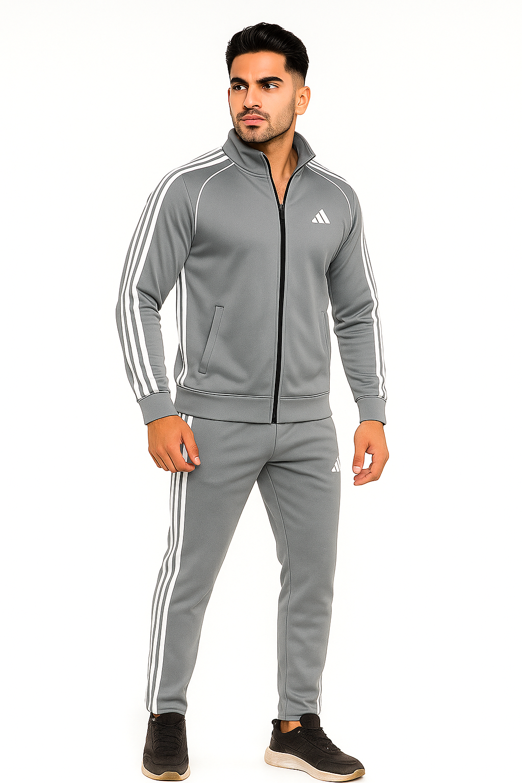 Adi Premium Tracksuit-Tri-Liner Grey