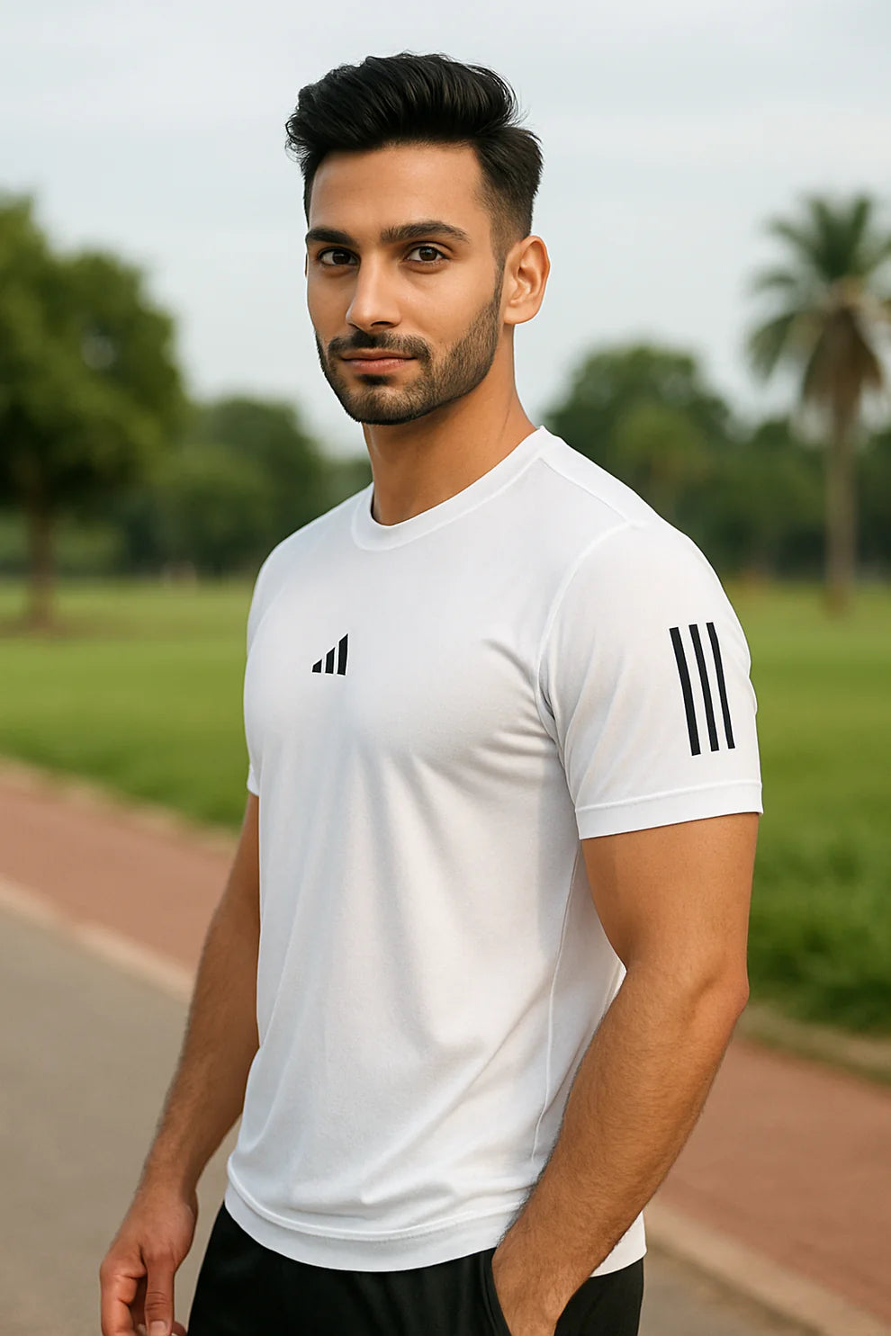 PACK OF 3 Adi Dri-Fit T-Shirt + Free Arms Set (SKY MEROON WHITE)
