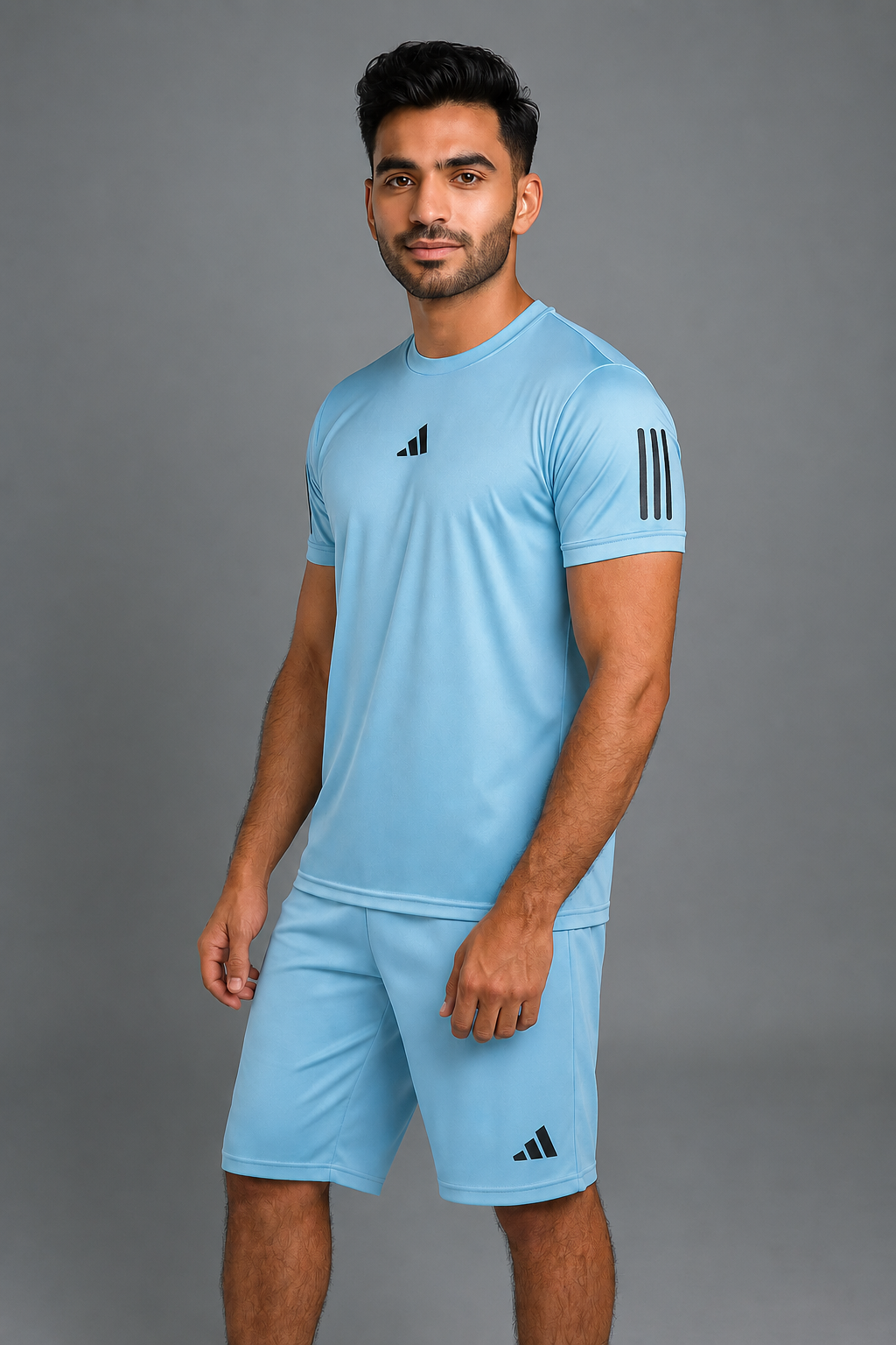 Adi Dri-Fit T-Shirt & Shorts Set Sky