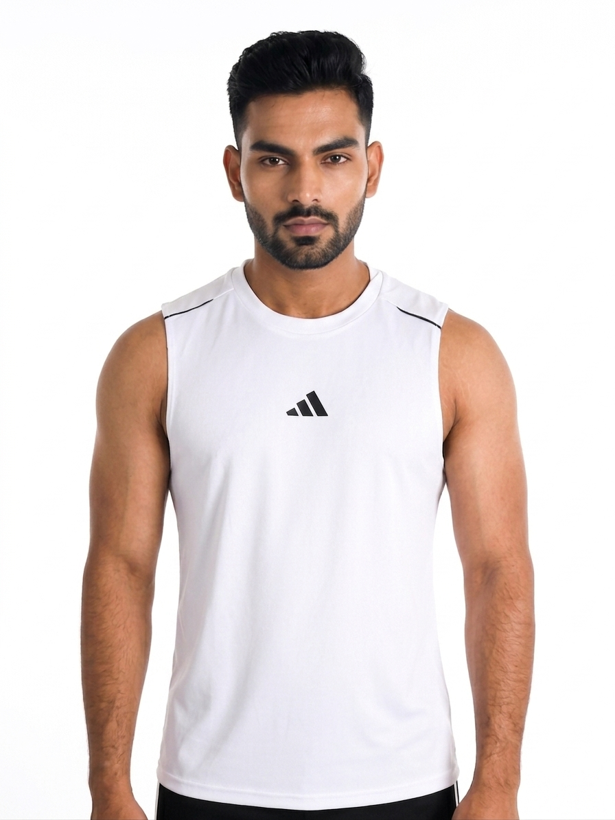 PACK OF 2 Adi Dri-Fit Sleeveless Shirt Maroon White