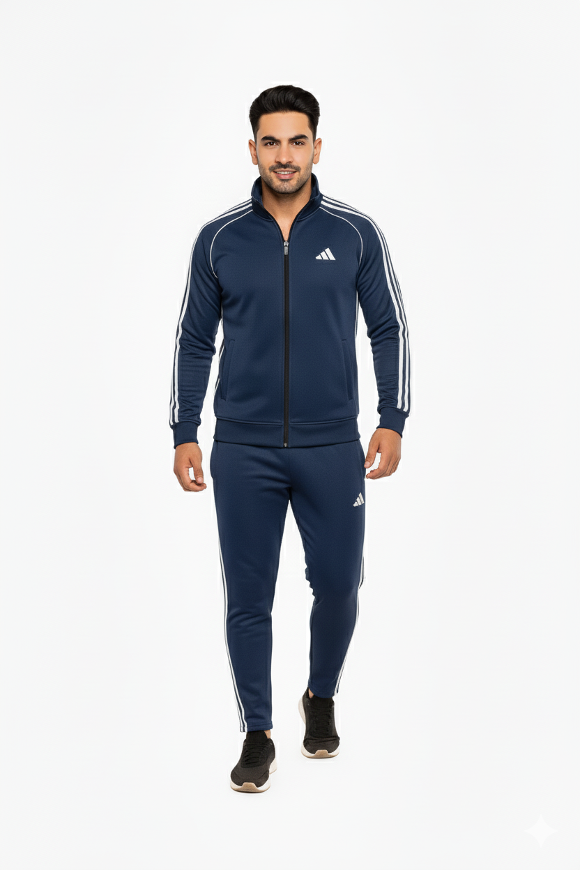 Adi Premium Tracksuit Tri-liner Navy