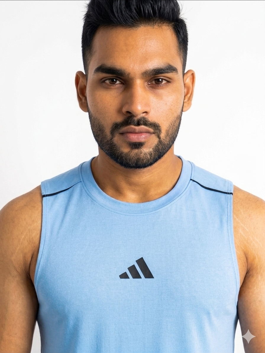 PACK OF 3 Adi Dri-Fit Sleeveless Shirt Sky Black Maroon