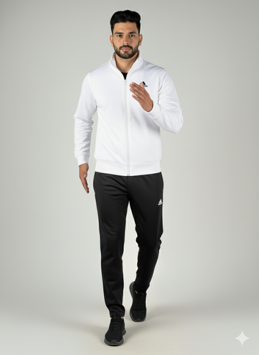 Adi Premium Tracksuit White