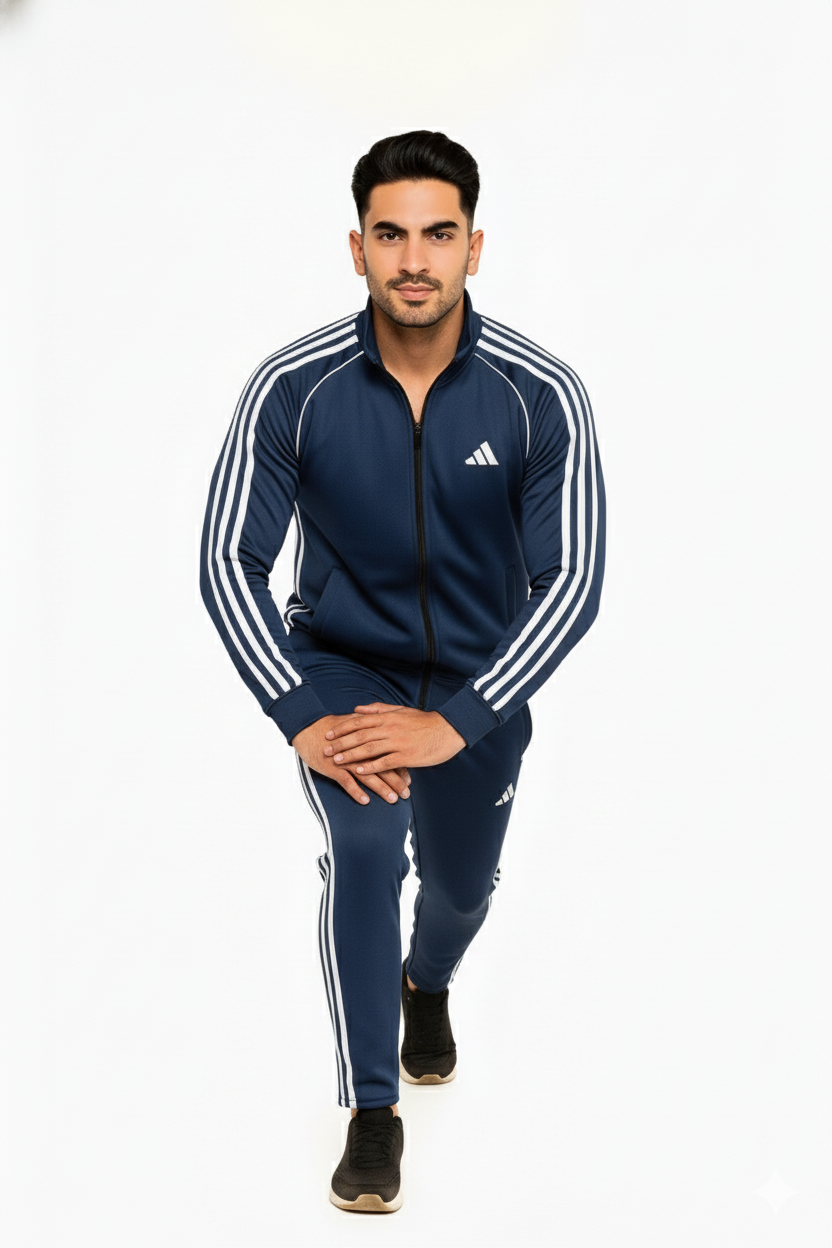 Adi Premium Tracksuit Tri-liner Navy