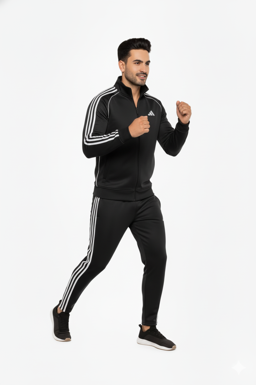 Adi Premium Tracksuit-Tri-Liner Black