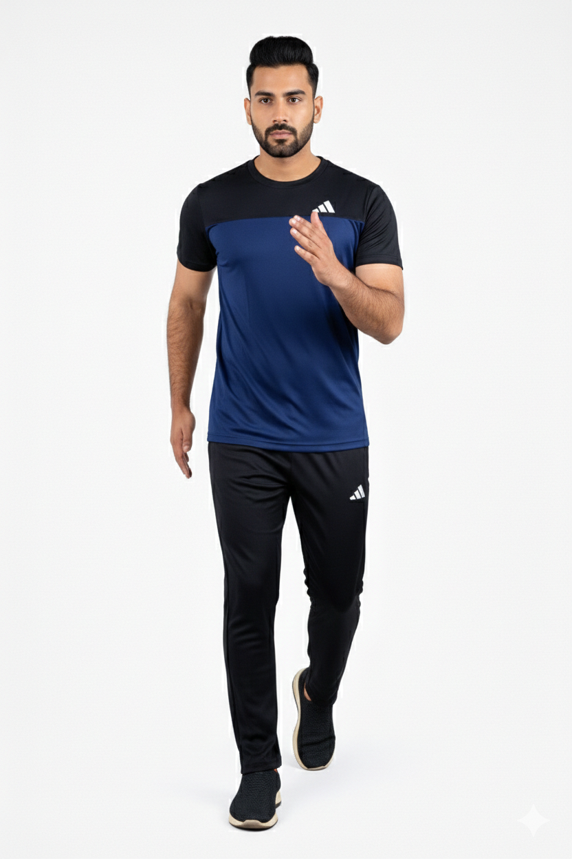 PACK OF 2 Adi Premium Navy White Tracksuit - Summer