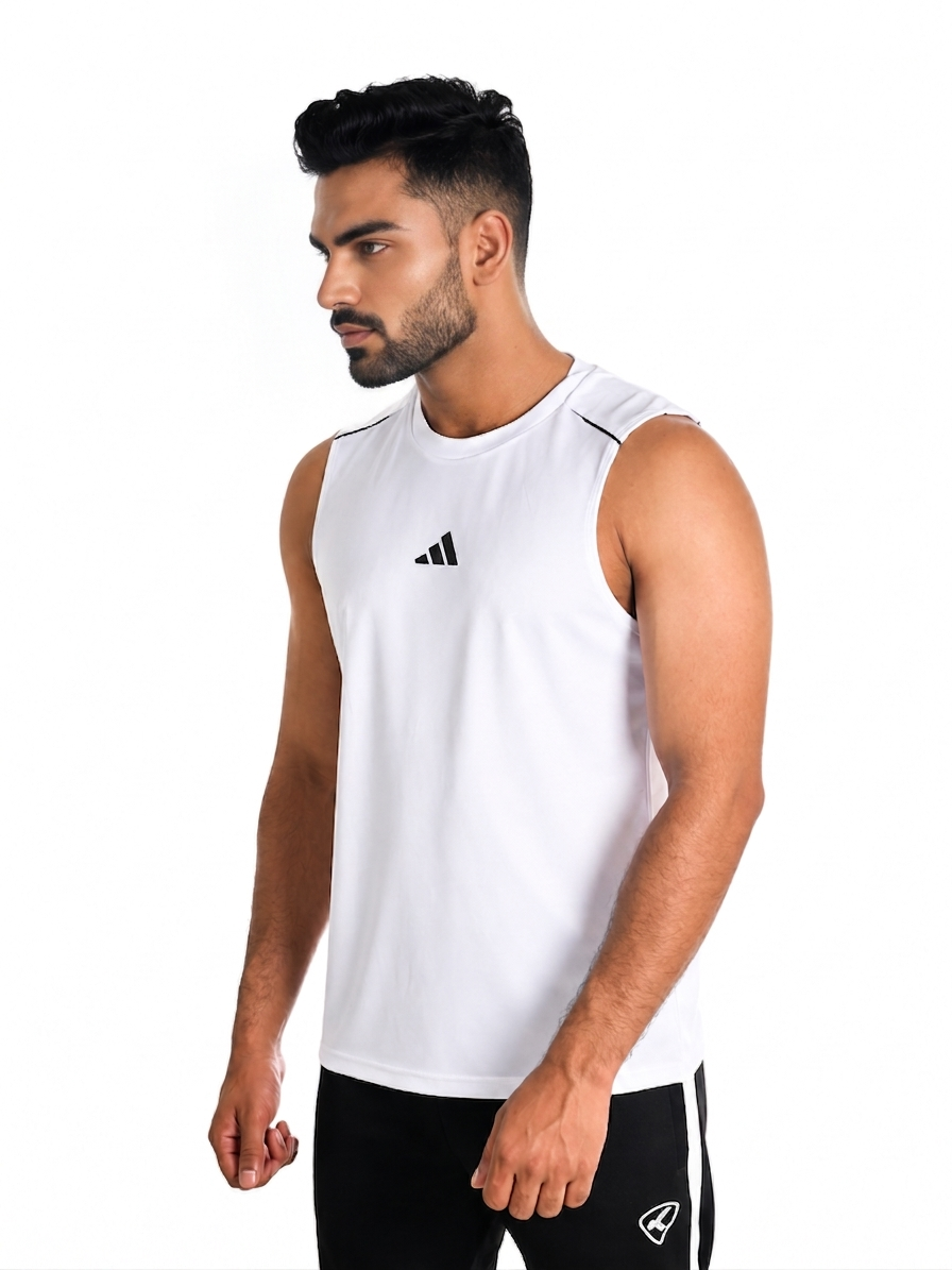PACK OF 2 Adi Dri-Fit Sleeveless Shirt Maroon White