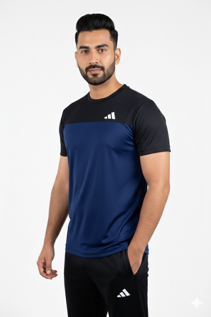 ADI Dri-Fit T-Shirt Navy/Black