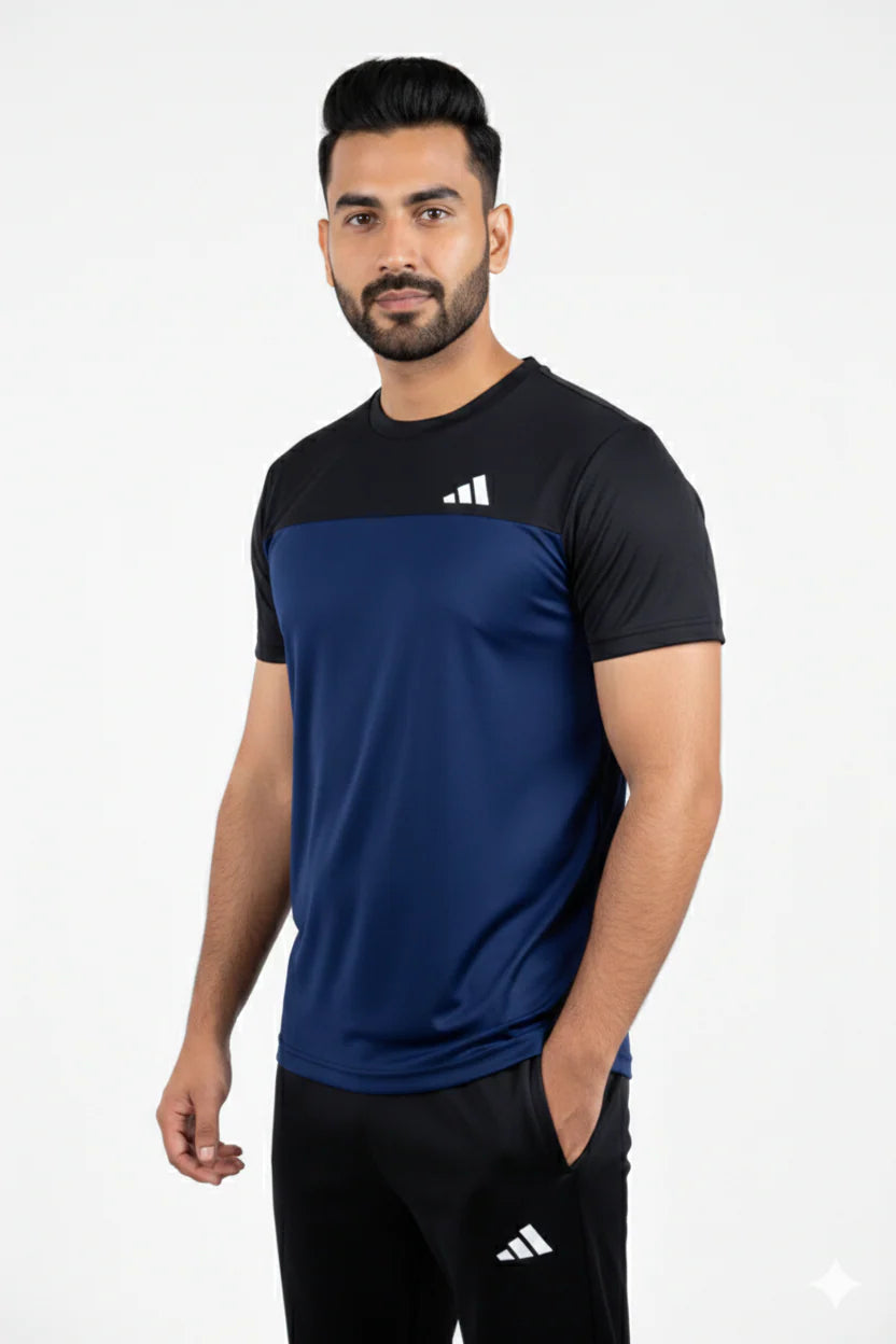 PACK OF 3 ADI Dri-Fit T-Shirt + Free Arms Set (NAVY WHITE MEROON)