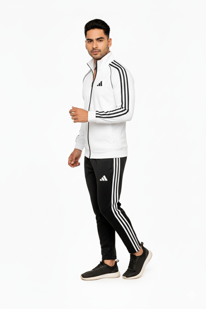 Adi Premium Tracksuit-Tri-Liner White