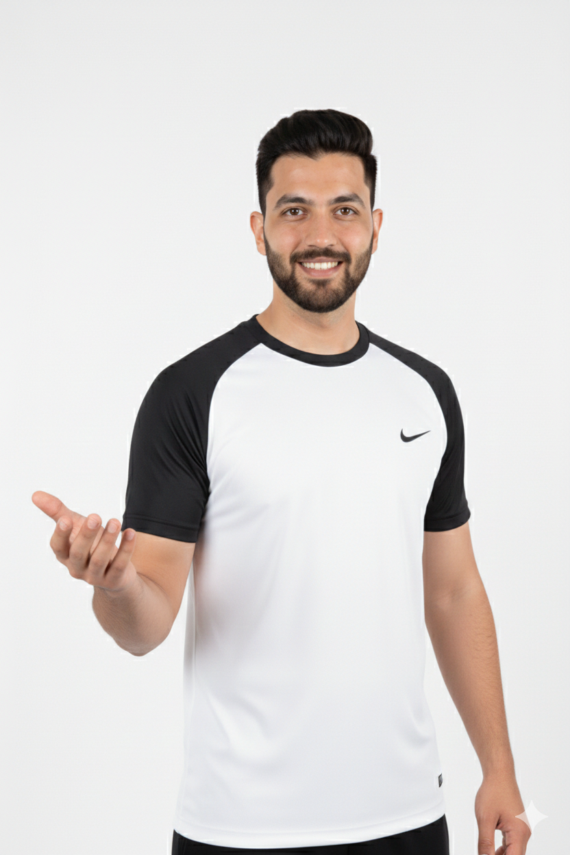 Nik Dri-Fit T-Shirt White/Black