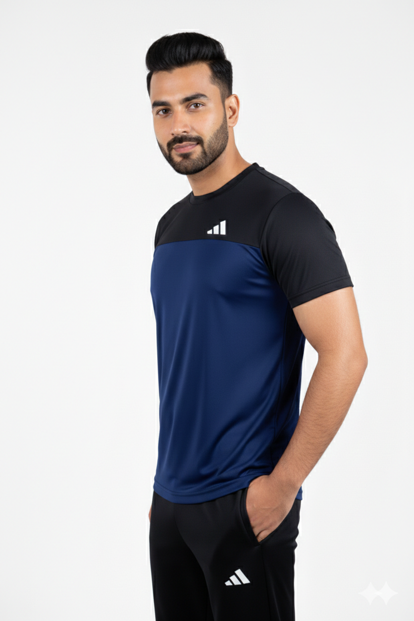 ADI Dri-Fit T-Shirt Navy/Black