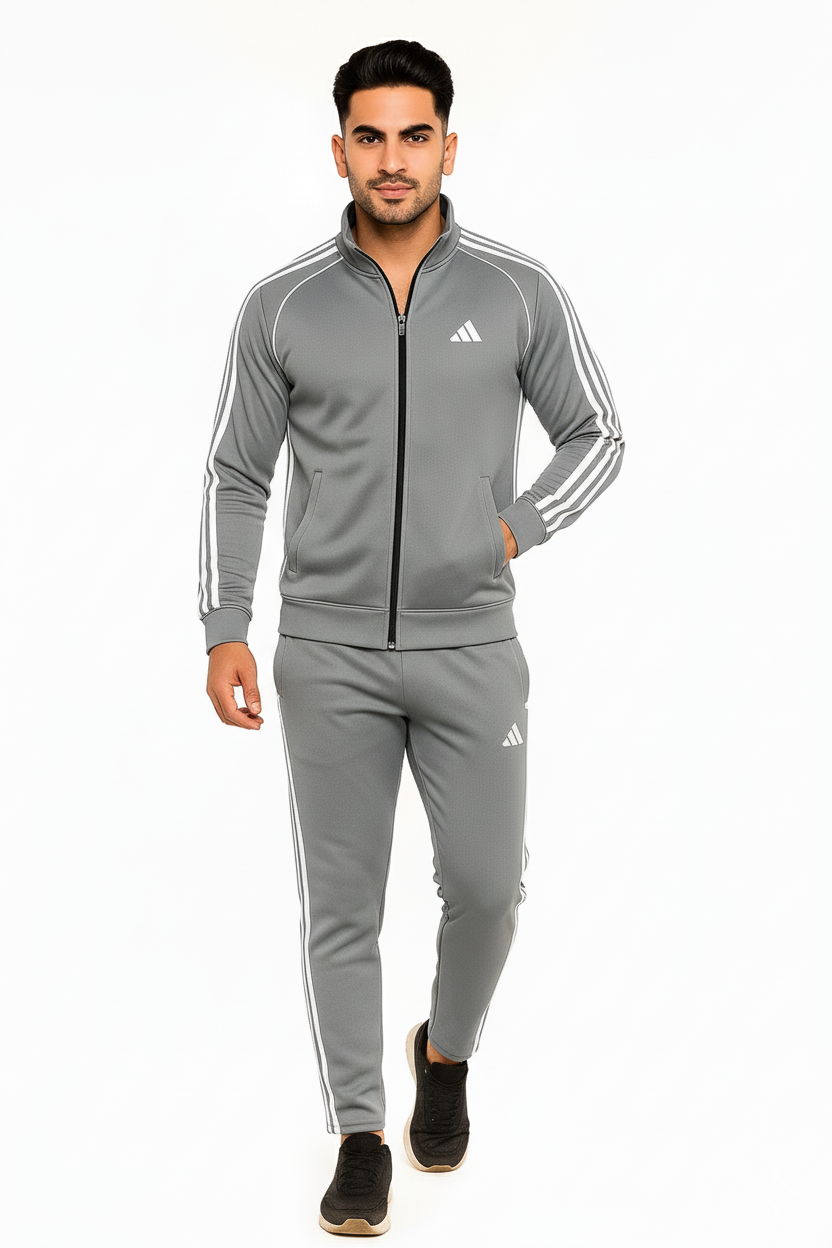 Adi Premium Tracksuit-Tri-Liner Grey