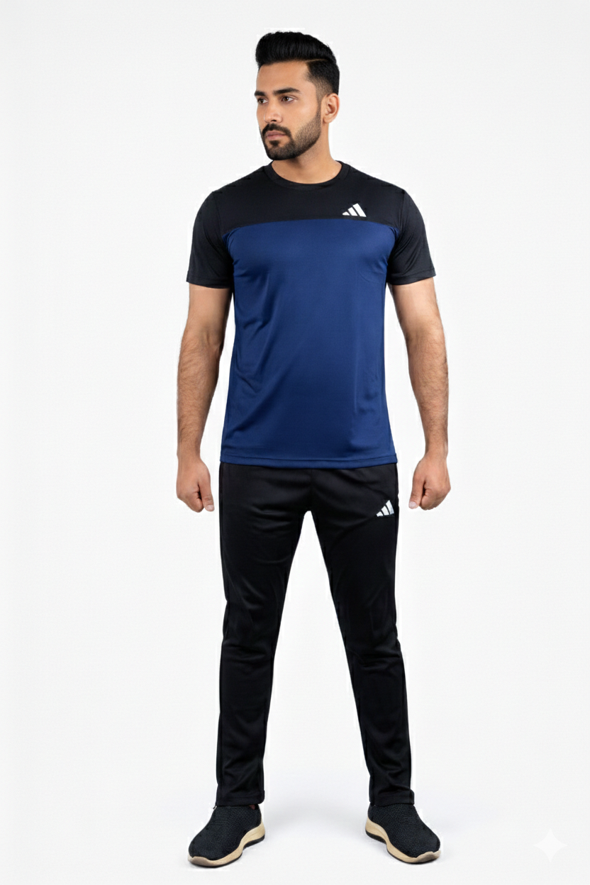 PACK OF 2 Adi Premium Navy White Tracksuit - Summer