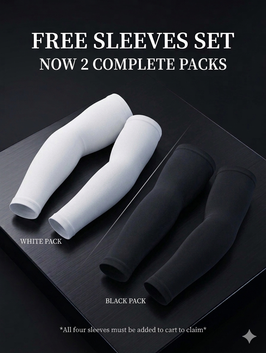 PACK OF 2 Nik Premium White Black Tracksuit + 2 Free Arm Set - Summer