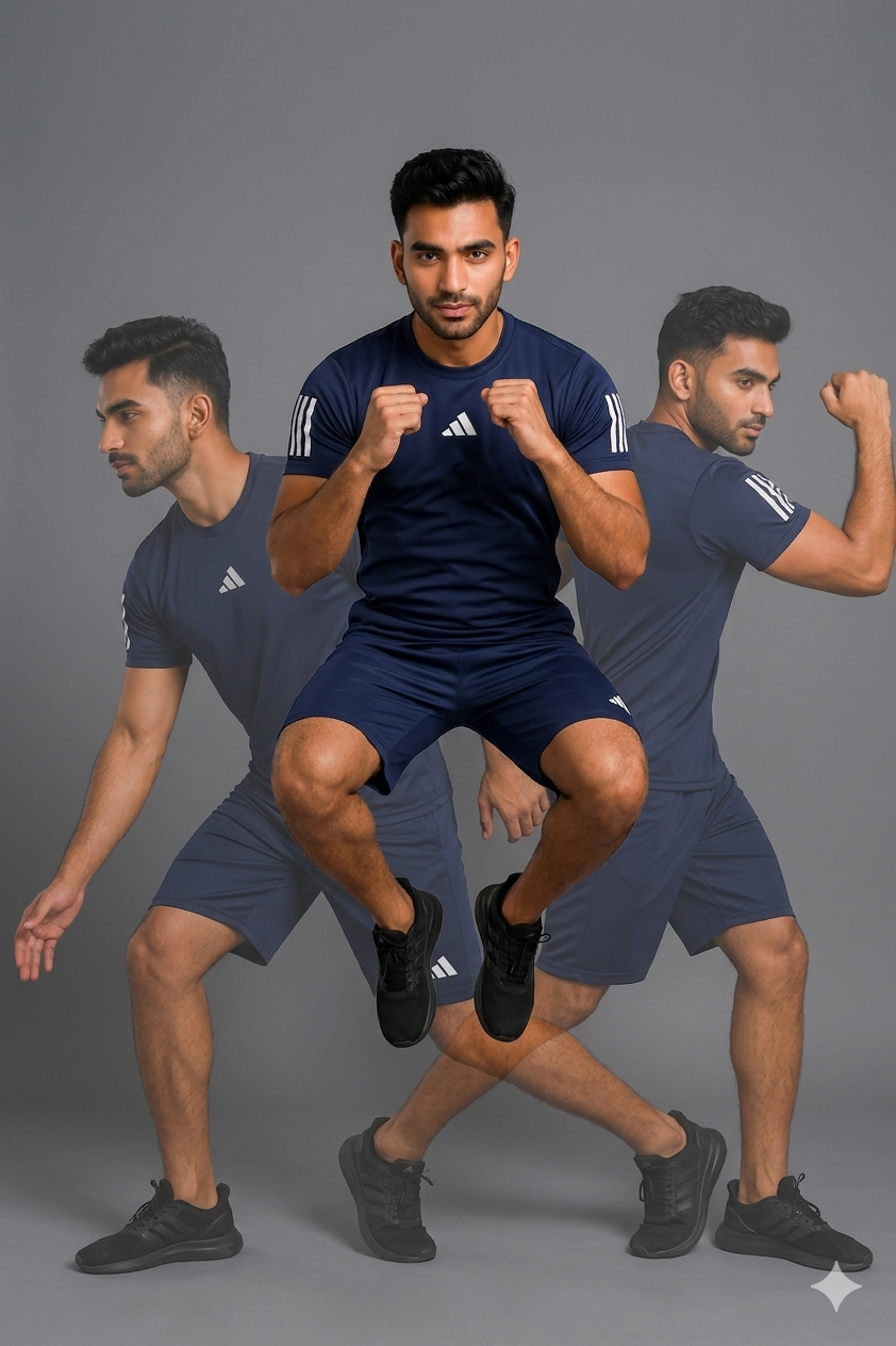 Adi Dri-Fit T-Shirt & Shorts Set Navy