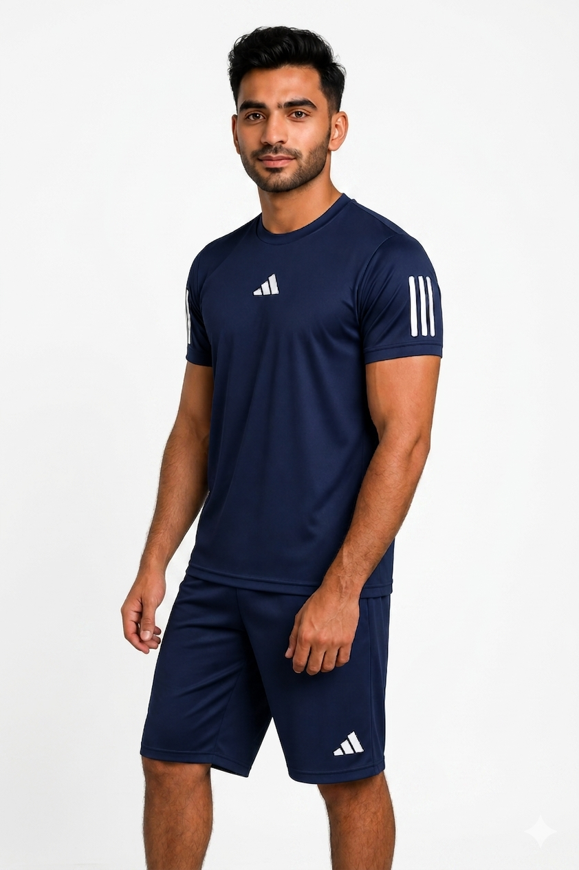 Adi Dri-Fit T-Shirt & Shorts Set Navy