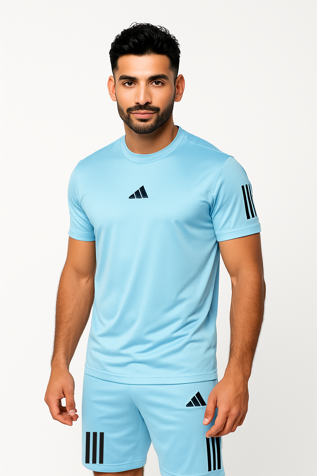 Adi Dri-Fit T-Shirt & Shorts Set Sky
