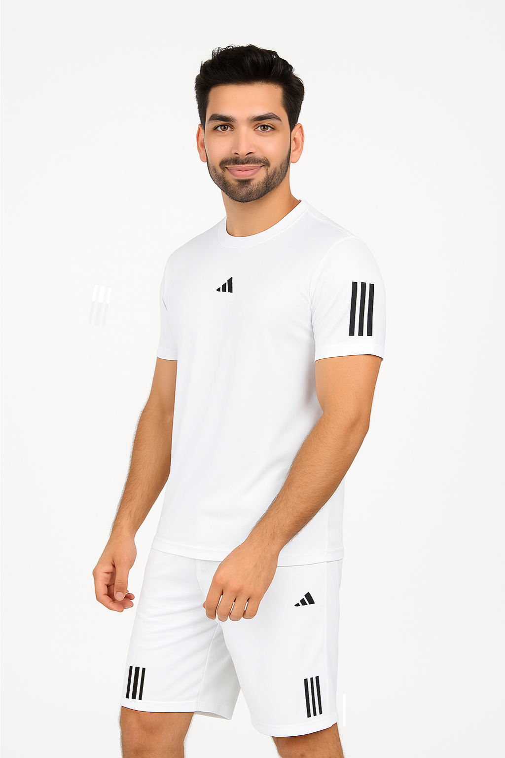 Adi Dri-Fit T-Shirt & Shorts Set White