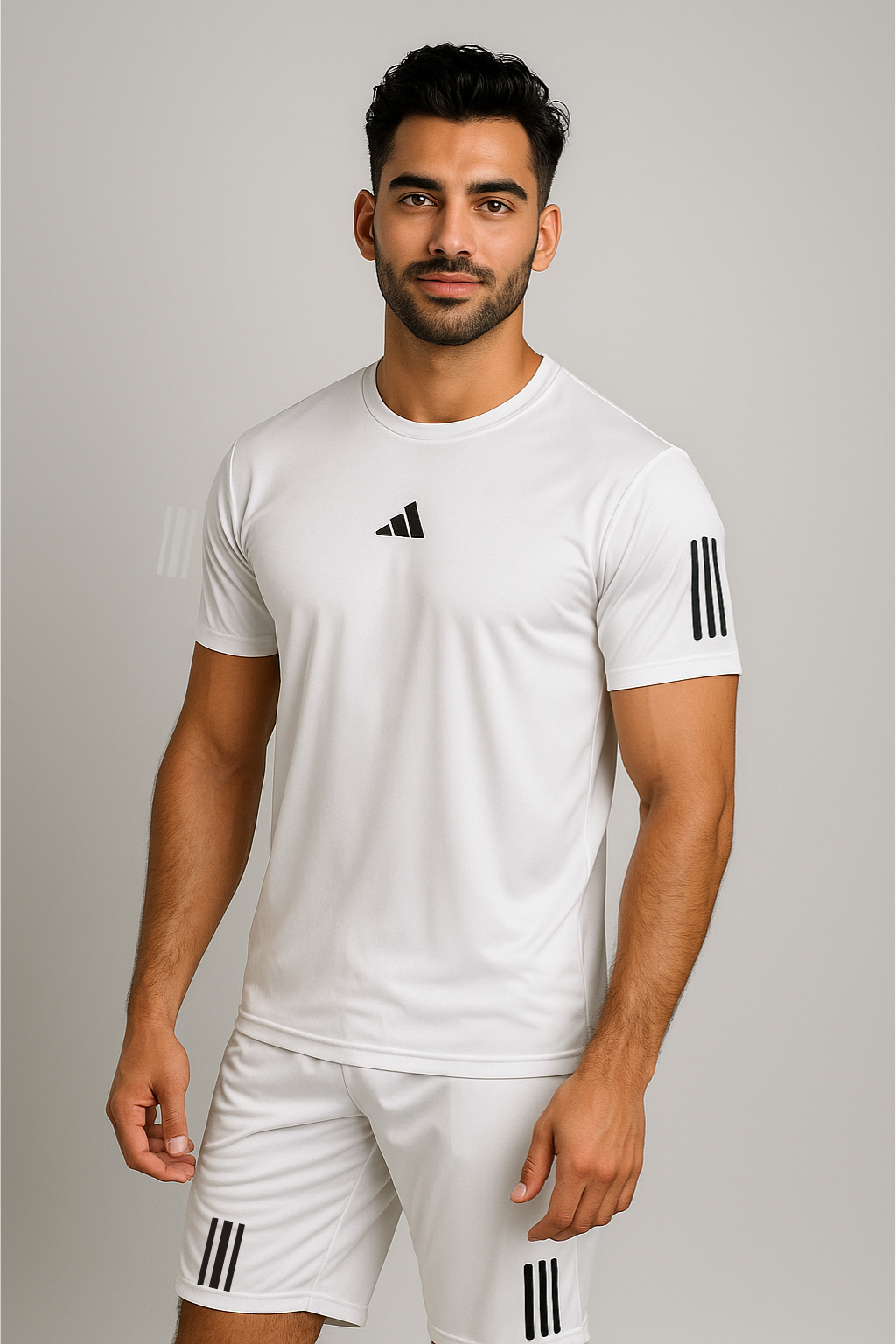 Adi Dri-Fit T-Shirt & Shorts Set White