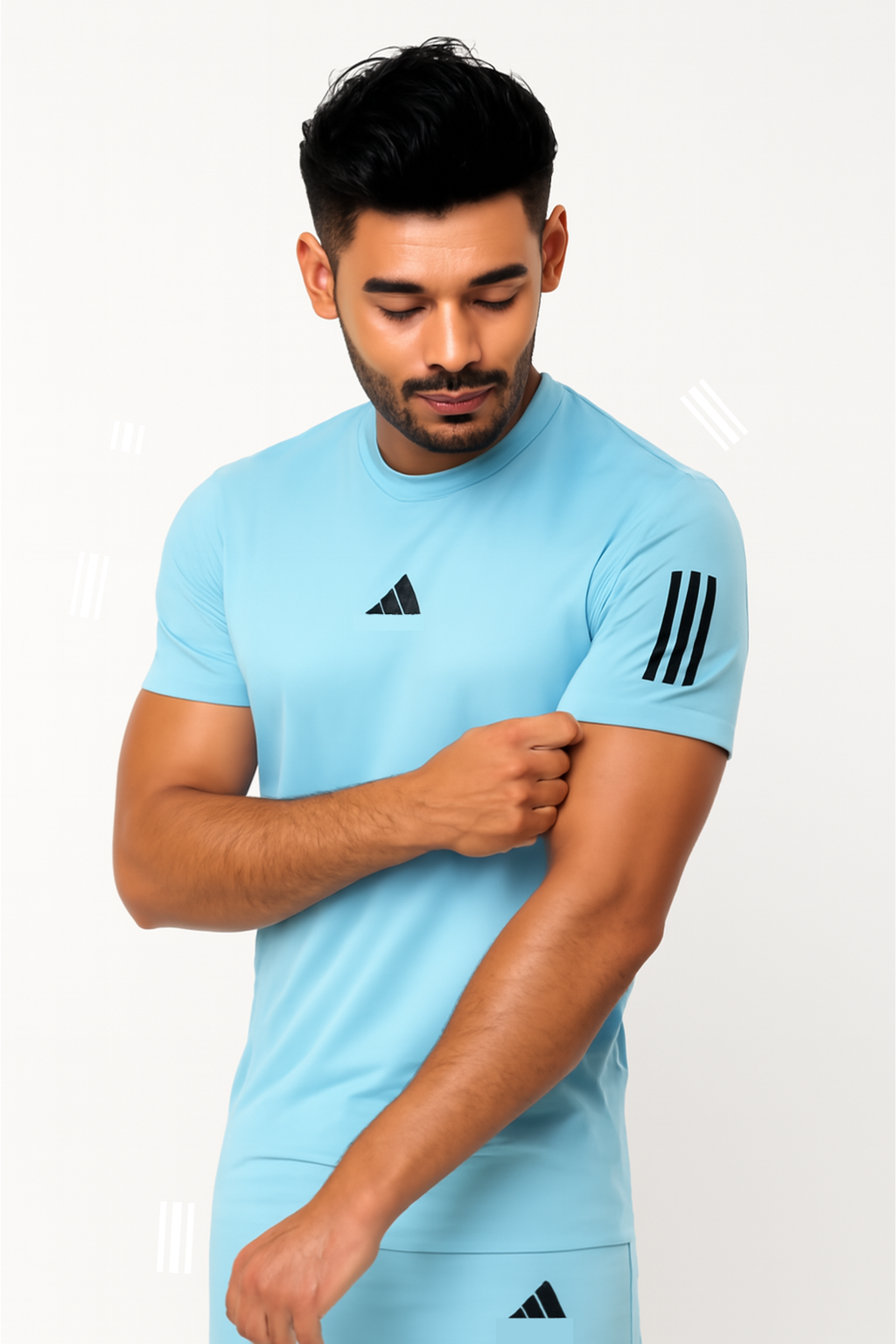 Adi Dri-Fit T-Shirt & Shorts Set Sky