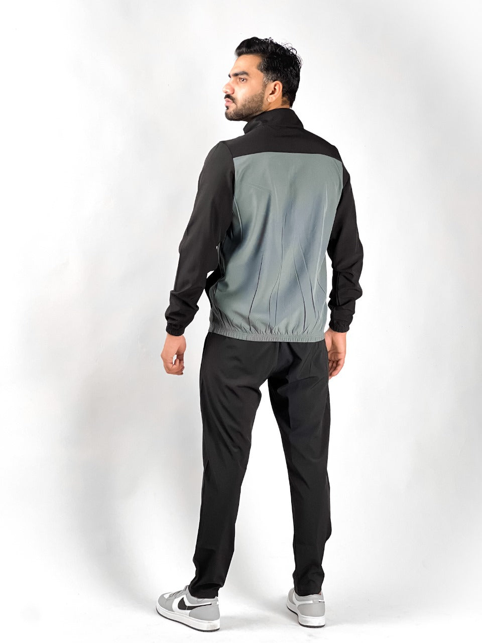 Micro Stretch Relax Fit Tracksuit Black/Gray