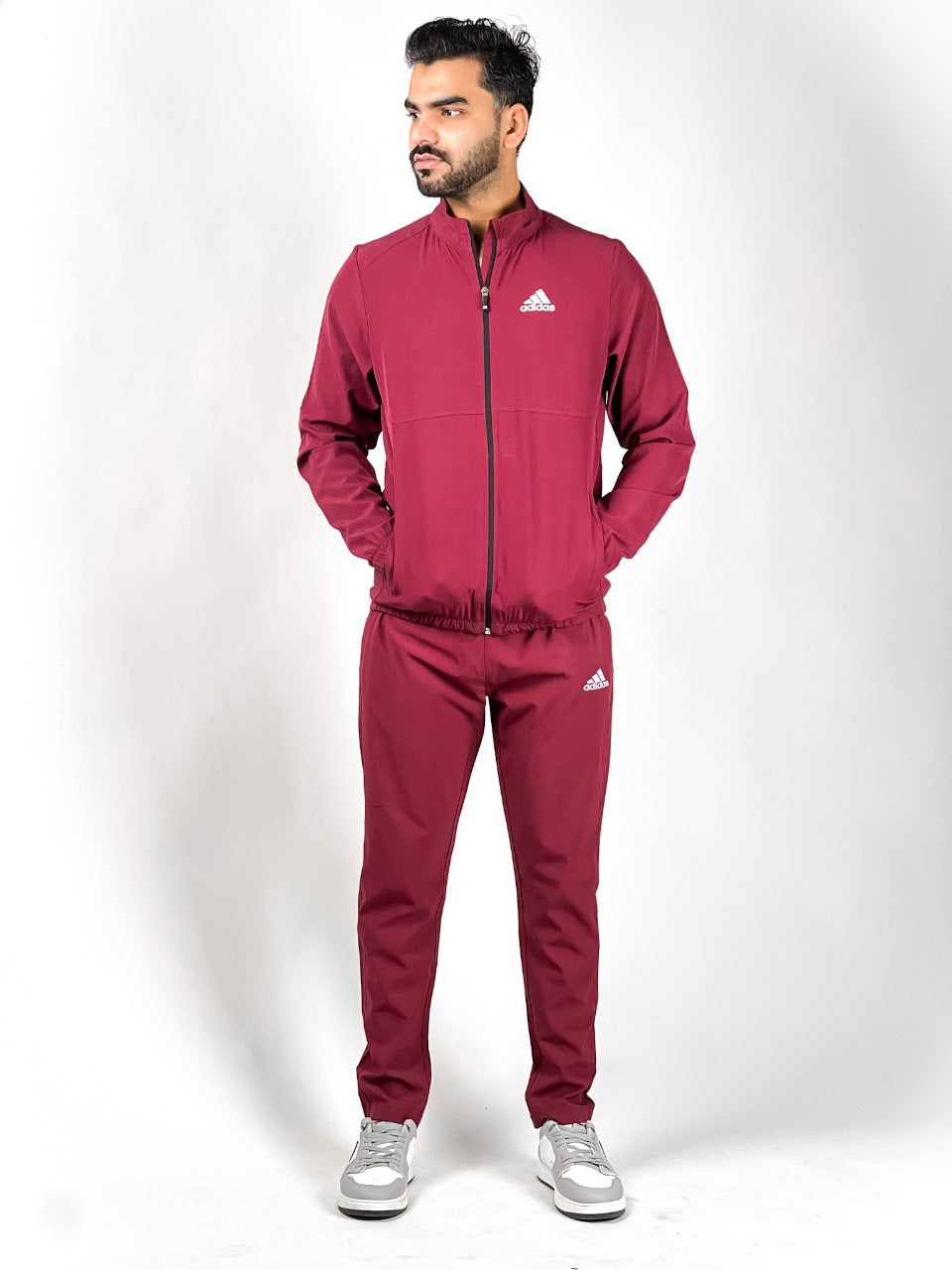 Micro Stretch Relax Fit Tracksuit maroon