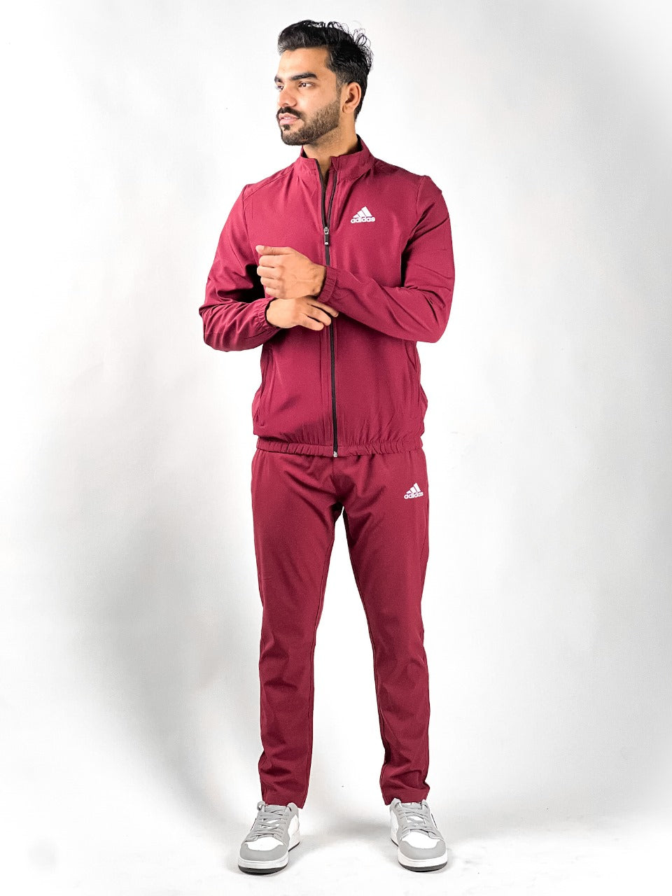 Micro Stretch Relax Fit Tracksuit maroon