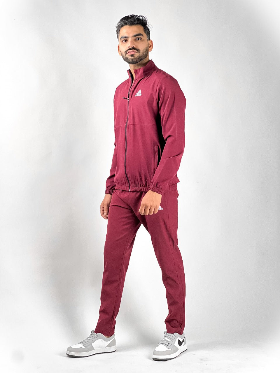 Micro Stretch Relax Fit Tracksuit maroon