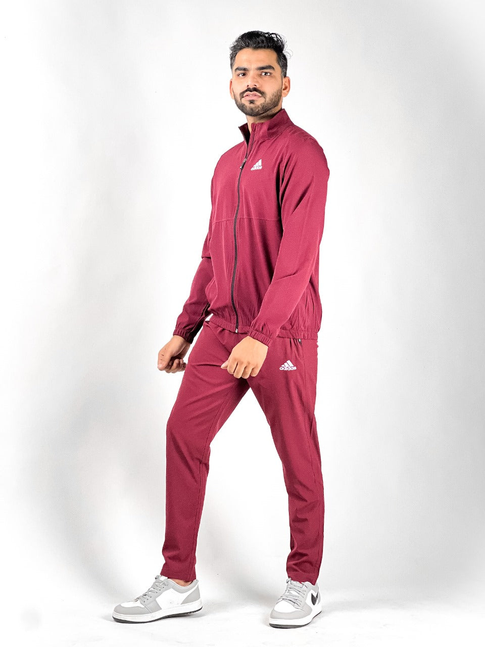 Micro Stretch Relax Fit Tracksuit maroon