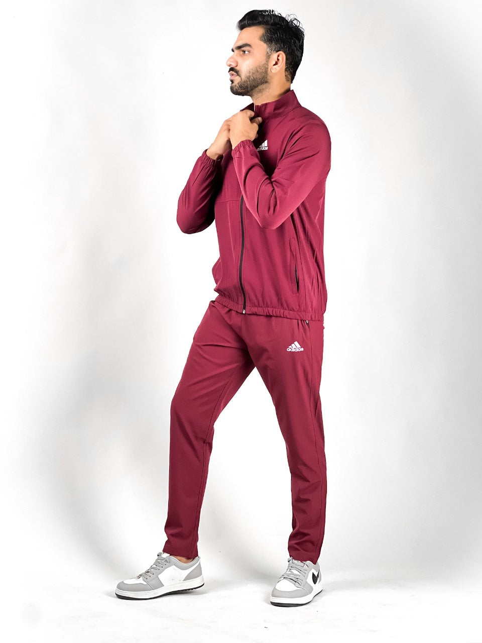 Micro Stretch Relax Fit Tracksuit maroon