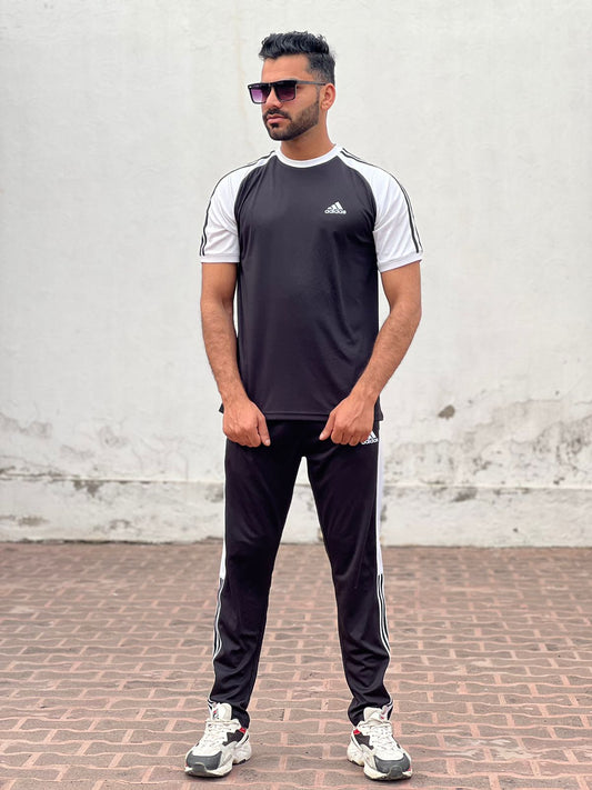 ADS Premium Tracksuit Black White Reg