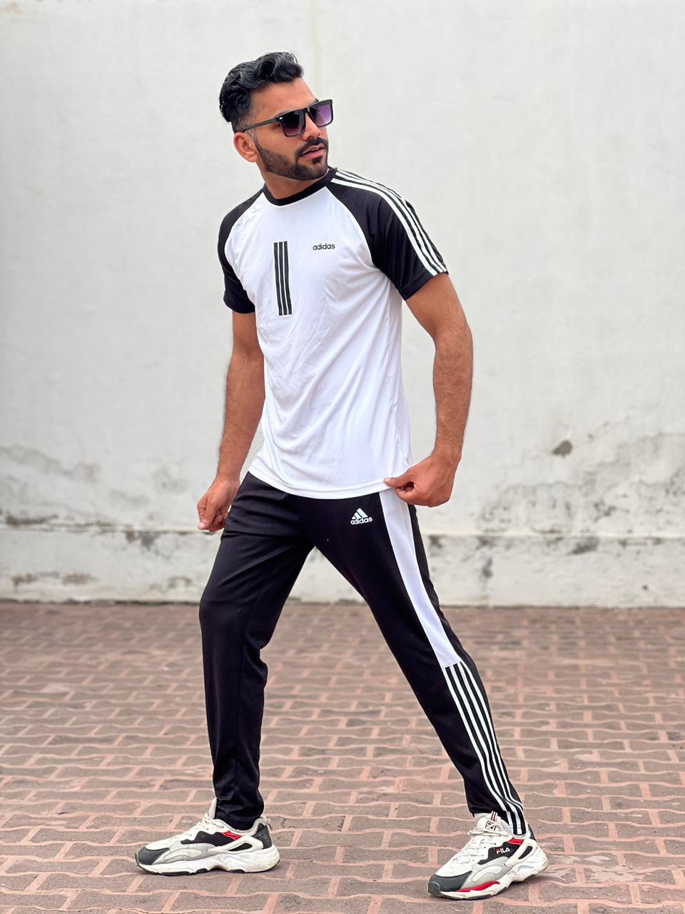 ADS Premium Tracksuit White Black Reg