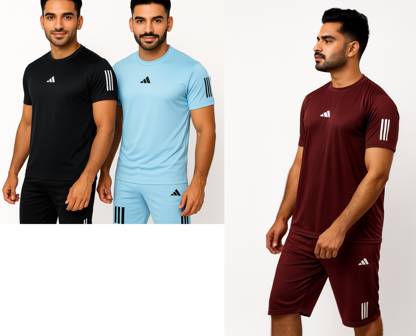 PACK OF 3 Adi Dri-Fit T-Shirt & Shorts Set
