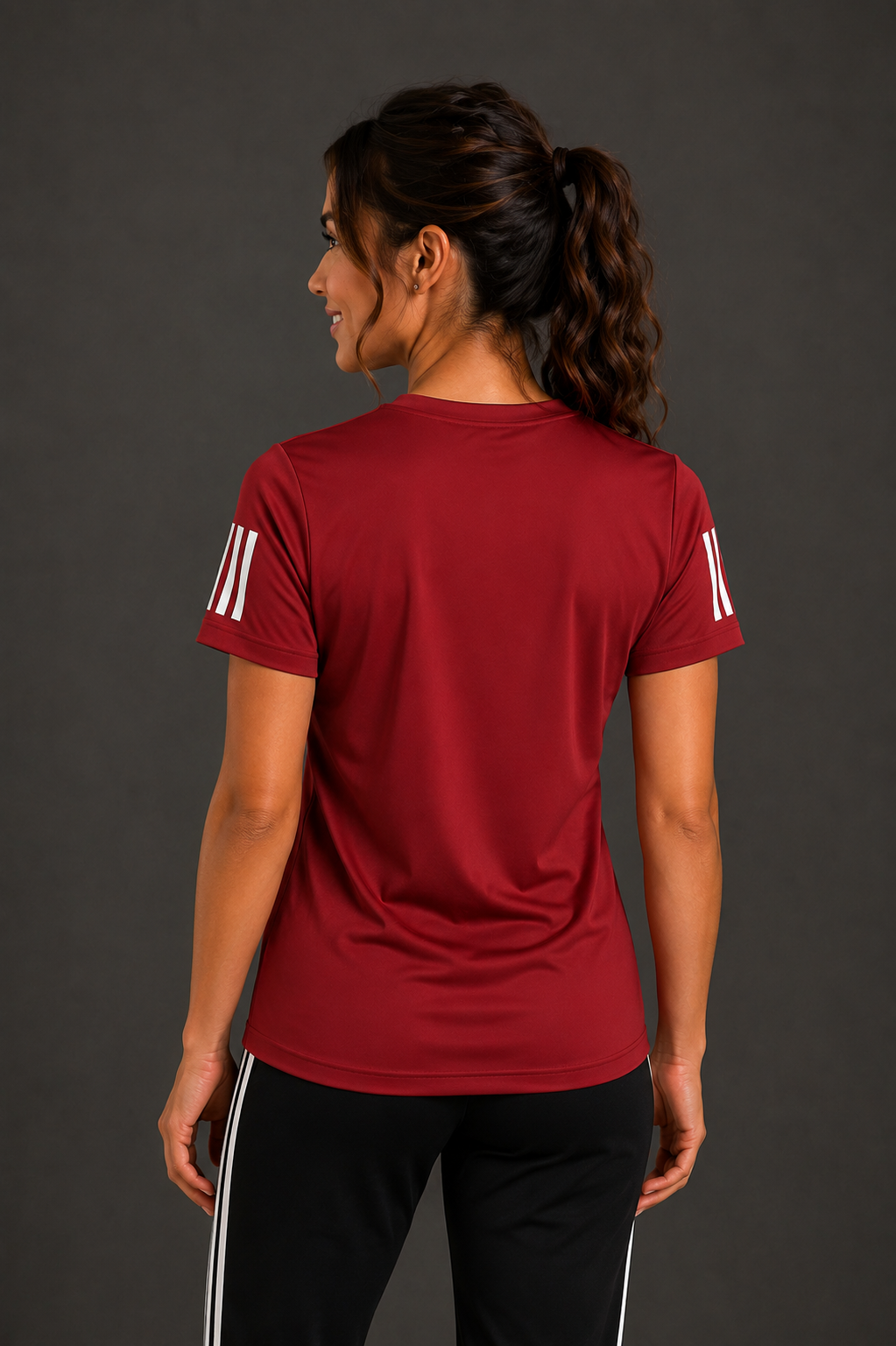 Adi Dri-Fit Women's T-Shirts Maroon