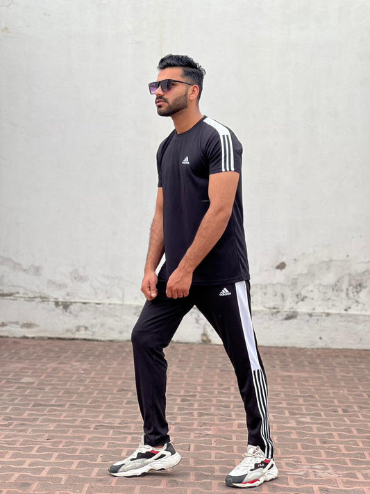 ADS Premium Tracksuit Black White