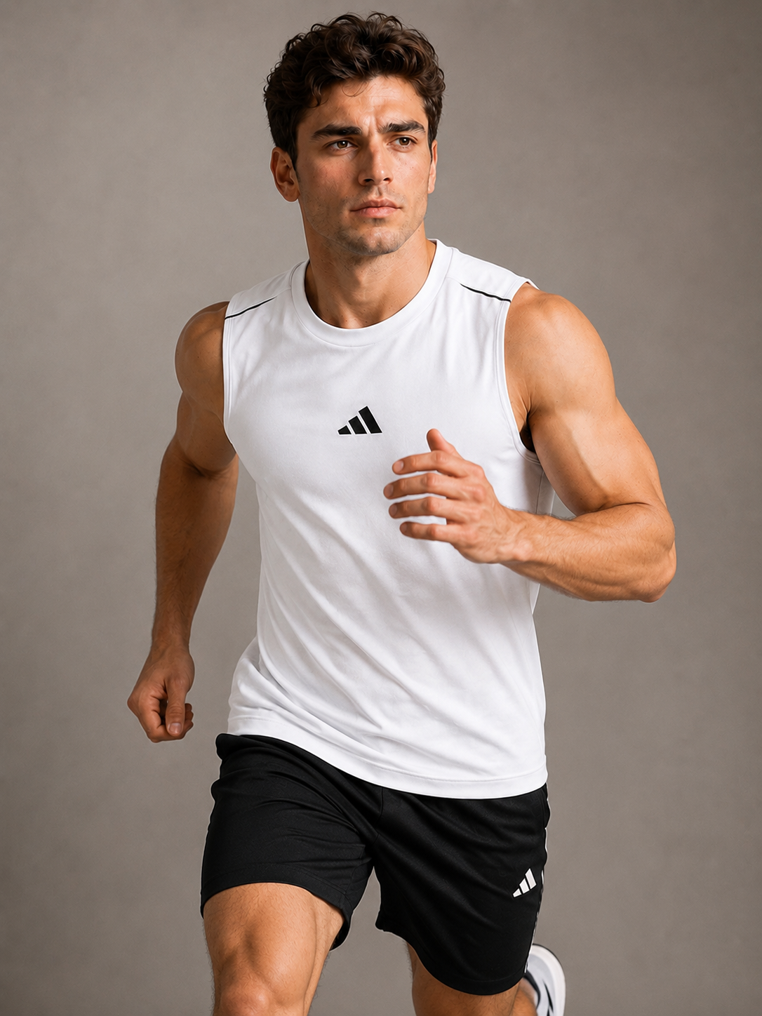 Adi Dri-Fit Sleeveless Shirt White